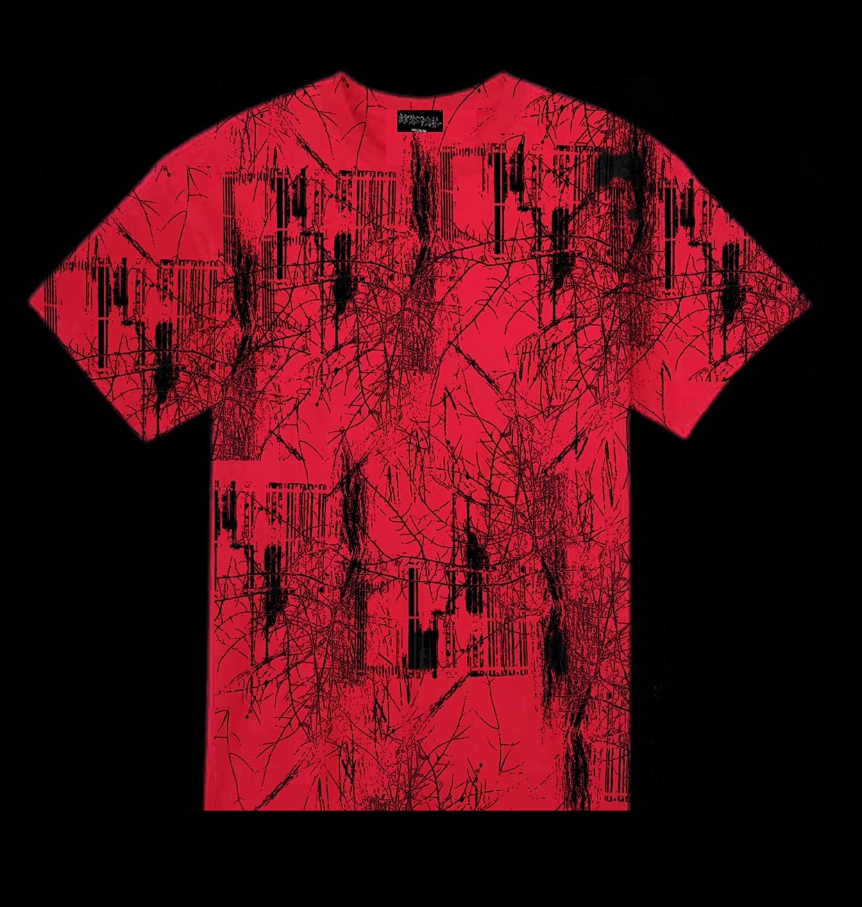 Graveyard Tree Camo T Shirt Red