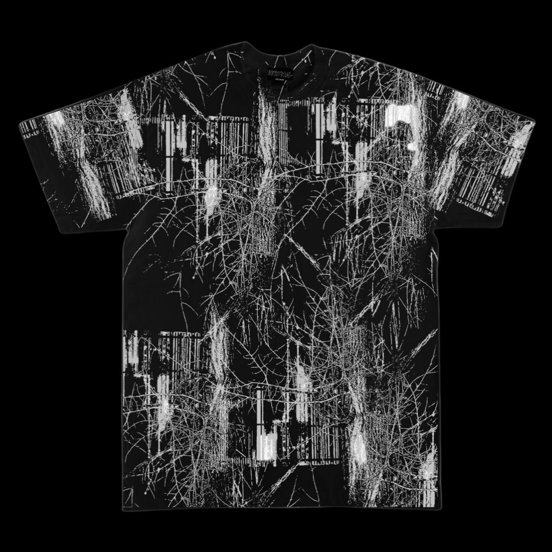 Graveyard Tree Camo T Shirt Black