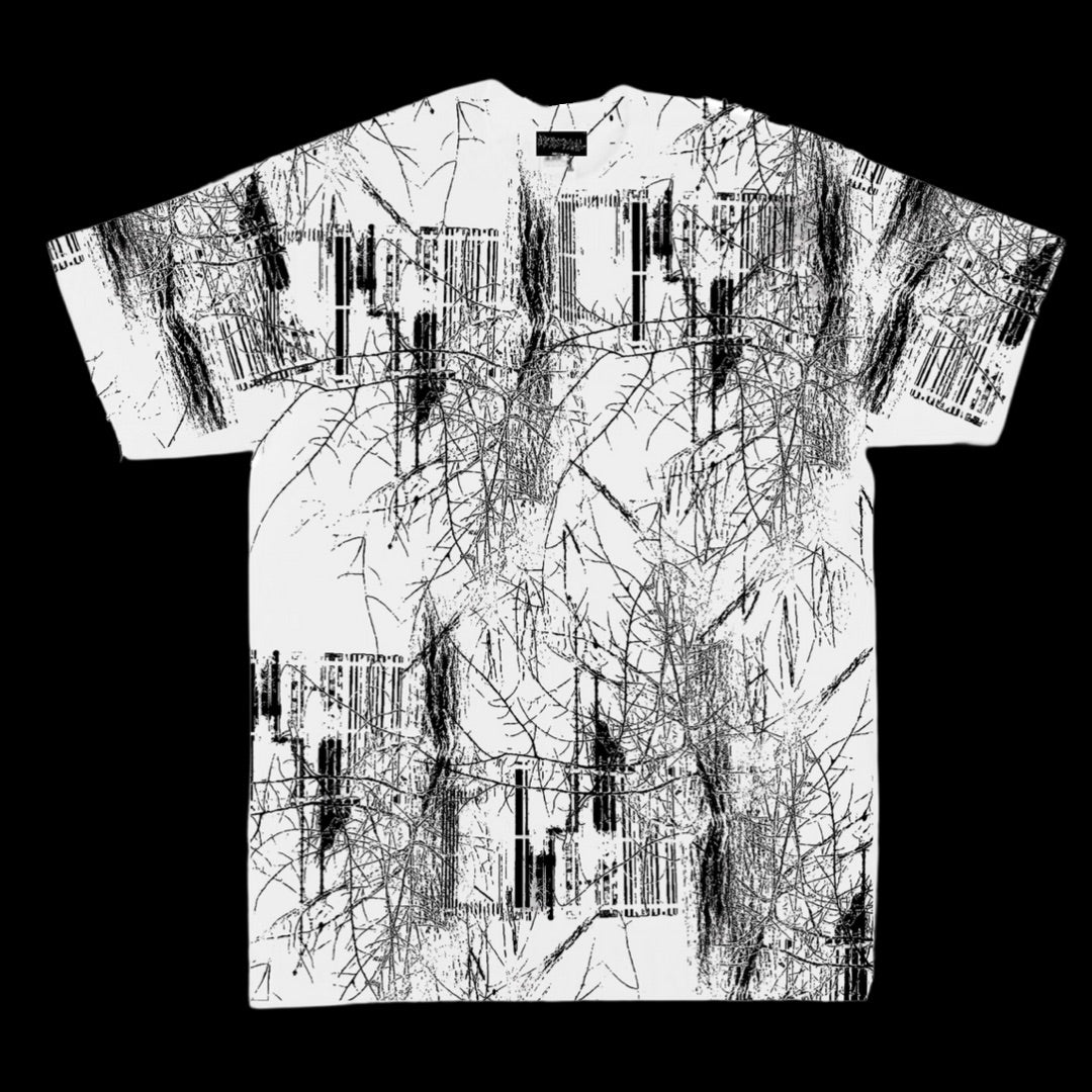 Graveyard Tree Camo T Shirt White