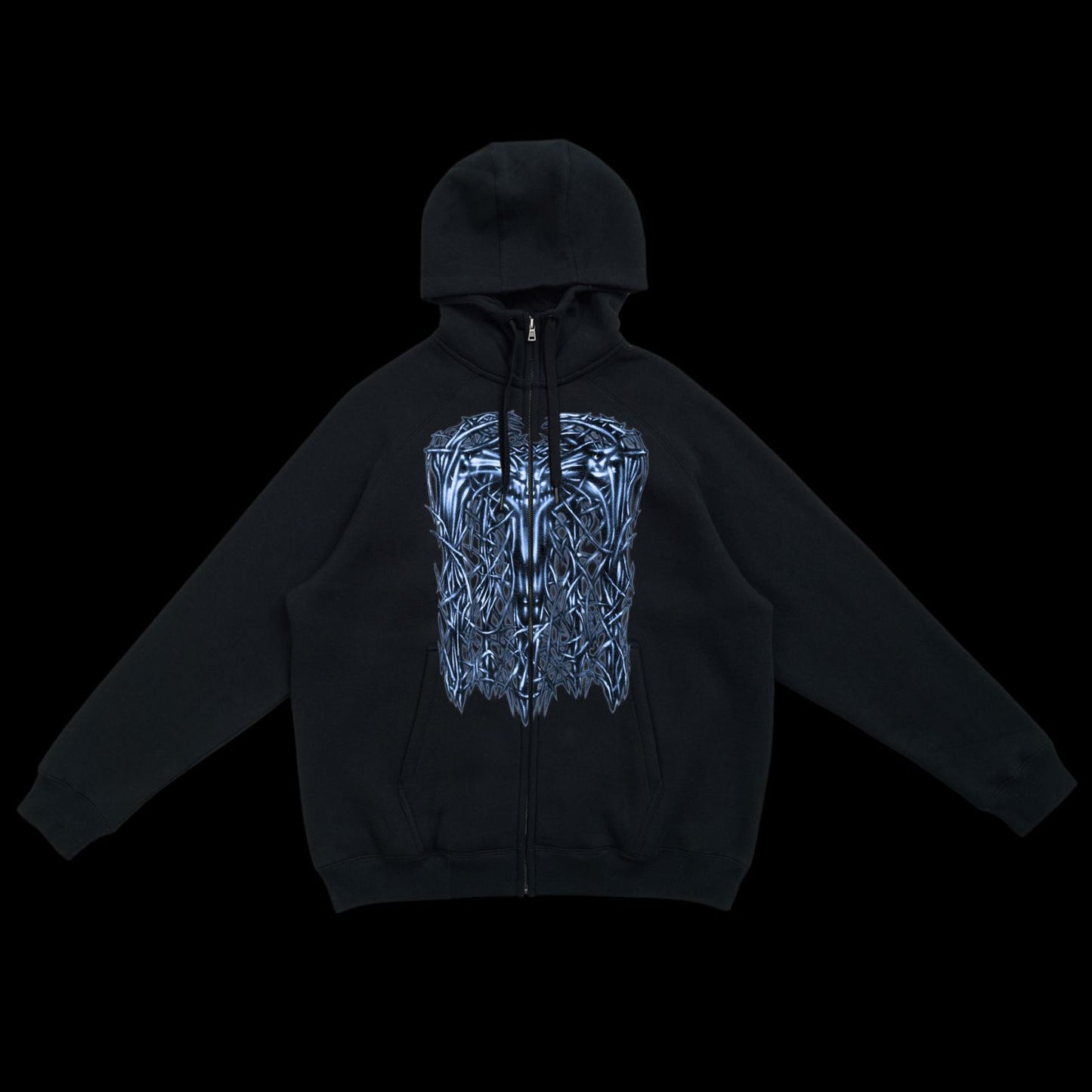 A Naruto Tech Fleece Zip Hooded Sweatshirt Black