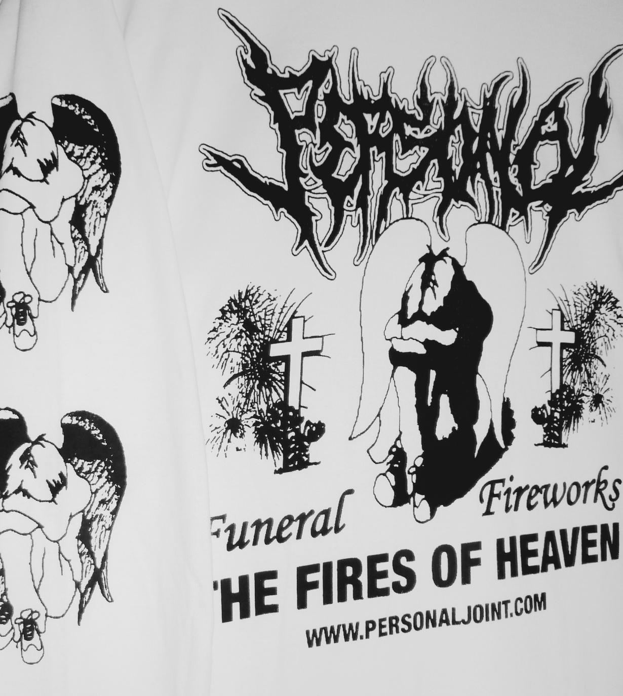 A Funeral Fireworks L/S T Shirt White