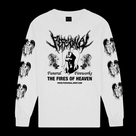 A Funeral Fireworks L/S T Shirt White