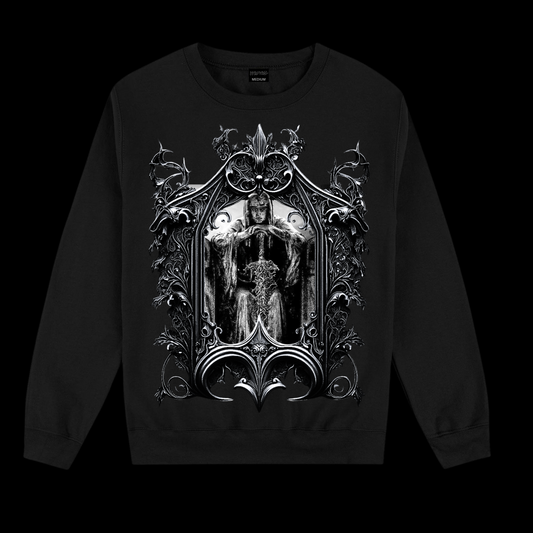 Framed Knight Crew Neck Sweatshirt Black