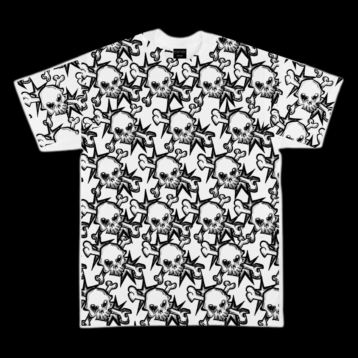 SkullStar All Over Print T Shirt White